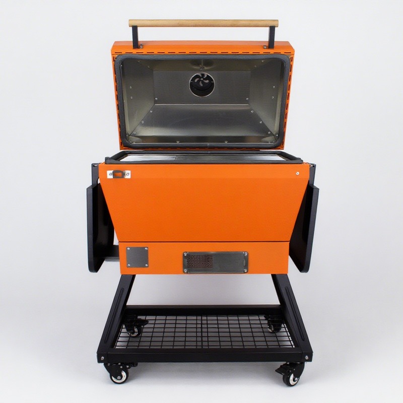 steel kamado charcoal grill with metal iron kamado bbq (4)