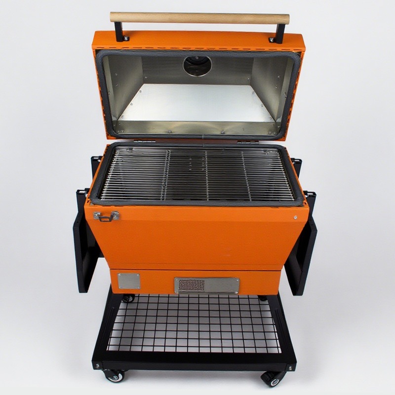 steel kamado charcoal grill with metal iron kamado bbq (5)